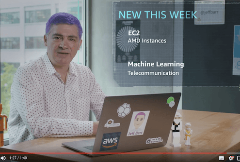 Whats New with AWS Jeff Barr video Week of November 5 2018